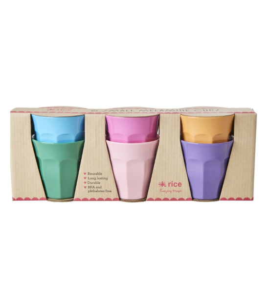 Rice Melamine Bardak Seti // 6 Colors - Small (1 Adet)