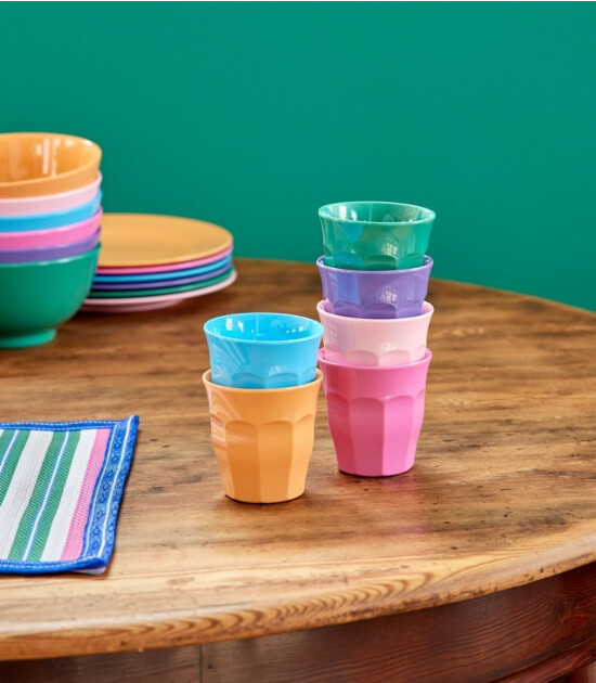 Rice Melamine Bardak Seti // 6 Colors - Small (1 Adet)