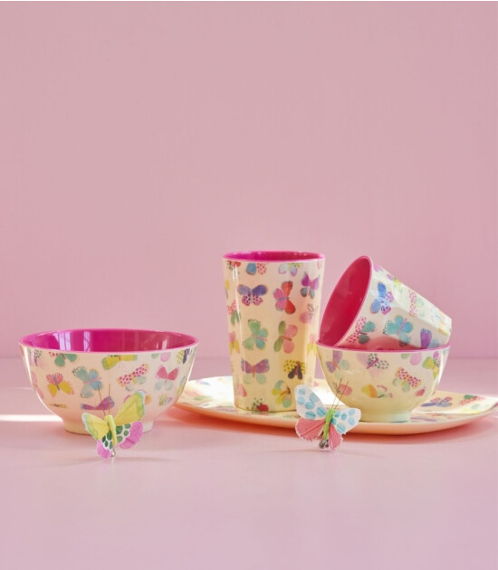 Rice Melamin Bardak - Tall // Butterfly