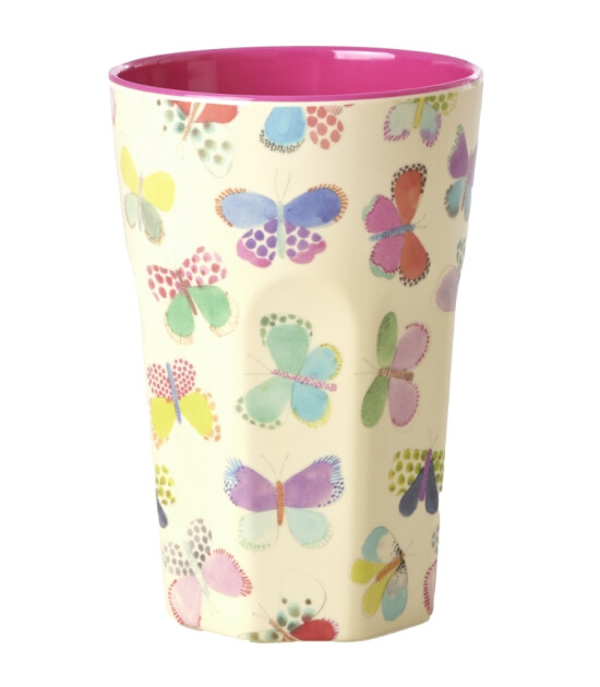 Rice Melamin Bardak - Tall // Butterfly