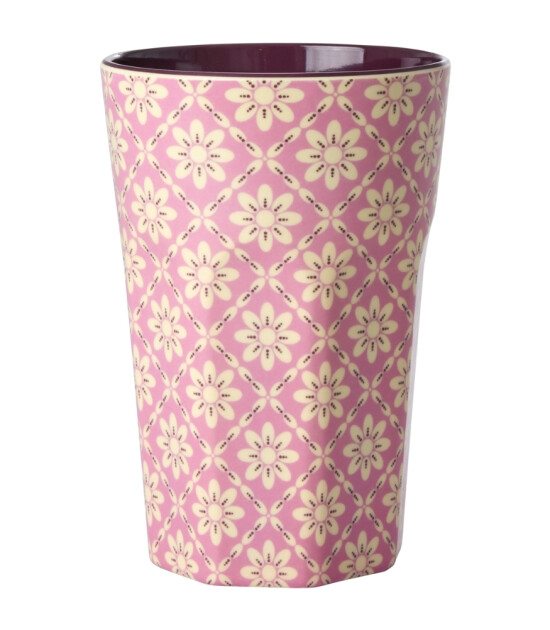 Rice Melamin Bardak - Tall // Graphic Flower