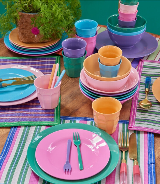 Rice Melamine Pasta Çatalı Seti // Colors ( 6 Adet)