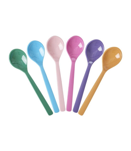 Rice Melamine Çay Kaşığı Seti // Colors (6 Adet )