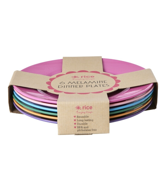 Rice Melamine Round Yemek Tabak // 6 Color (1 Adet)