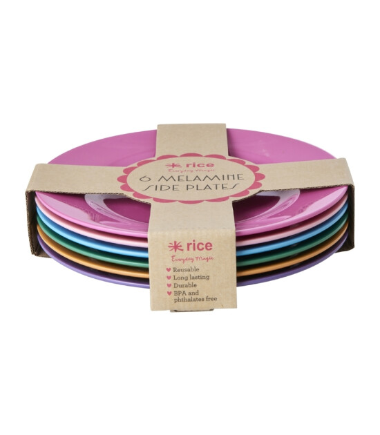 Rice Melamine Round Pasta Tabak // 6 Colors (1 Adet)