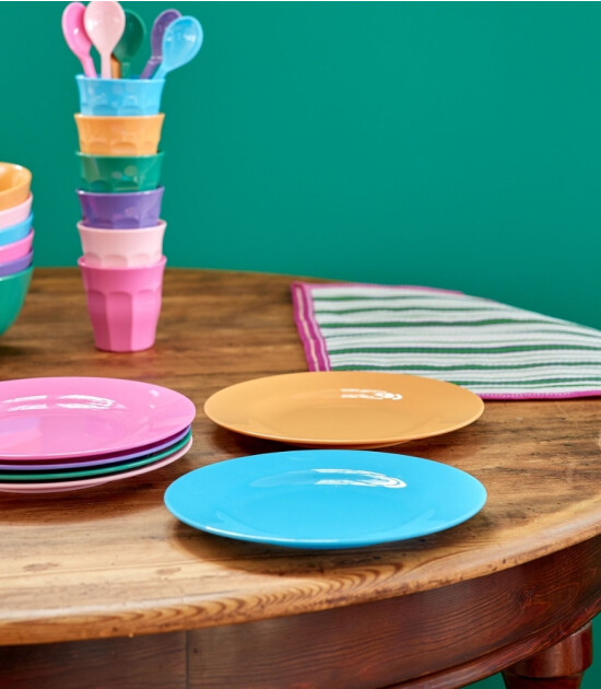 Rice Melamine Round Pasta Tabak // 6 Colors (1 Adet)