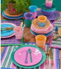Rice Melamine Round Pasta Tabak // 6 Colors (1 Adet)