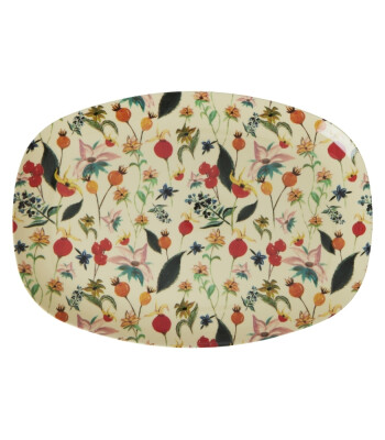 Rice Melamin Dikd&ouml;rtgen Tepsi Tabak // Winter Rosebuds