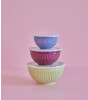 Rice Seramik Kase Set // Green & Aubergine & Lavender