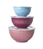 Rice Seramik Kase Set // Pink & Aubergine & Mint
