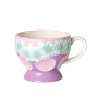 Rice Seramik Mug // Embossed Flower - Lavender