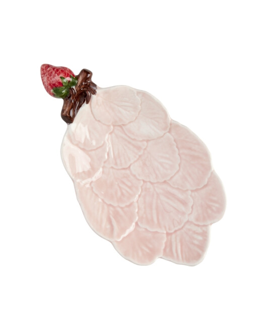 Rice Seramik Tabak // Leaf with Strawberry