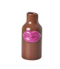 Rice Seramik Lips Vazo (XS) // Brown - Fuchsia