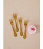 Rice Paslanmaz Çelik Çatal Set // Gold (4 Adet)