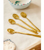 Rice Paslanmaz Çelik Latte Kaşığı Set // Gold (4 Adet)