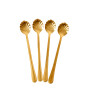 Rice Paslanmaz Çelik Latte Kaşığı Set // Gold (4 Adet)