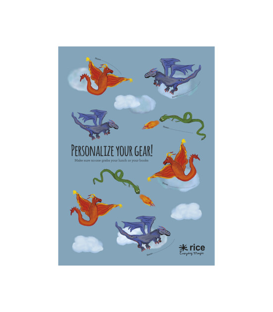 Rice Lunchbox Kişiselleştirme Sticker Set // Dragon