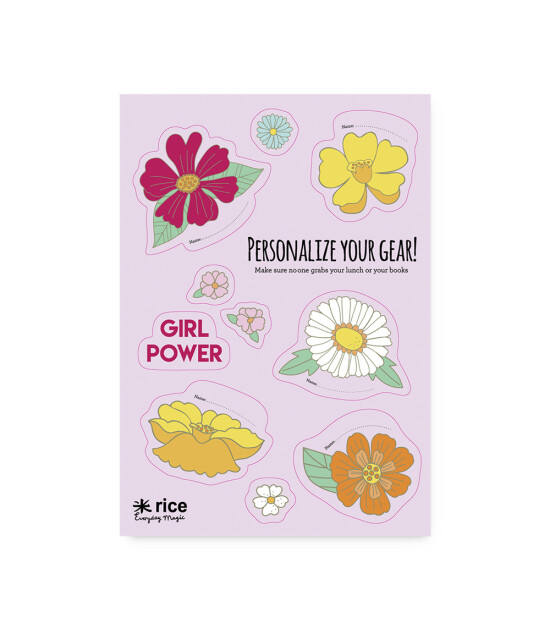 Rice Lunchbox Kişiselleştirme Sticker Set // Flower Power