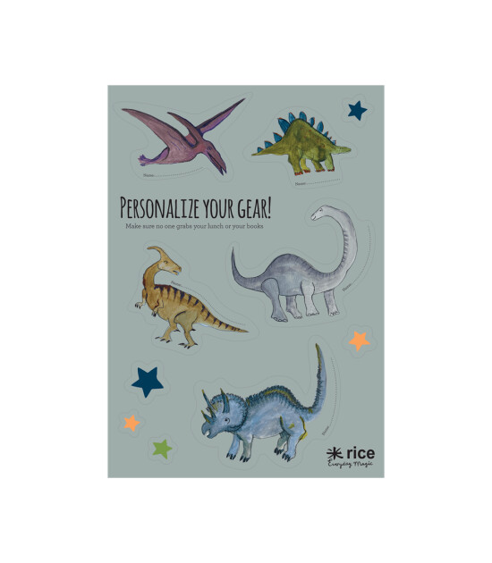 Rice Lunchbox Kişiselleştirme Sticker Set // Dino
