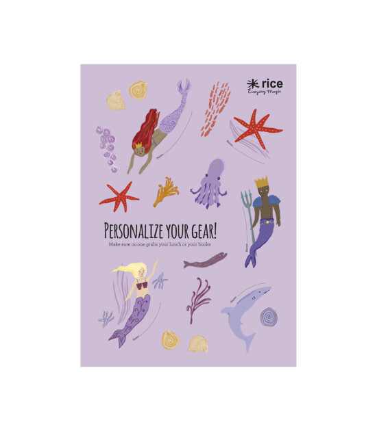Rice Lunchbox Kişiselleştirme Sticker Set // Mermaid