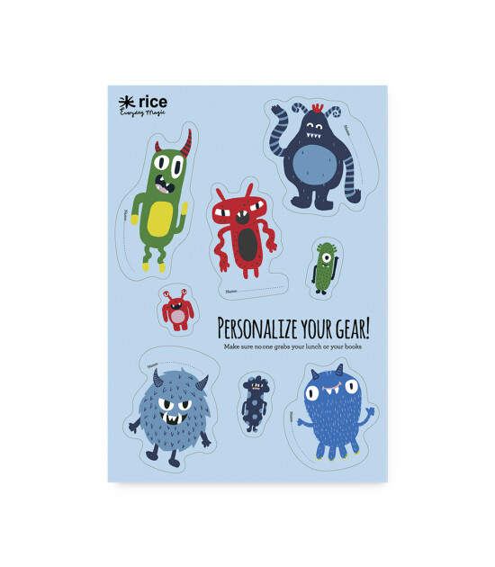 Rice Lunchbox Kişiselleştirme Sticker Set // Monsters