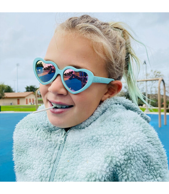 ro-sham-bo Heart &Ccedil;ocuk G&uuml;neş G&ouml;zl&uuml;ğ&uuml; // Splash - Rose Gold Lens