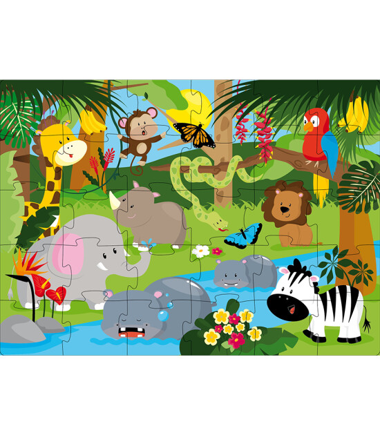Sassi Junior Giant Puzzle // Jungle Animals (30 Parça)