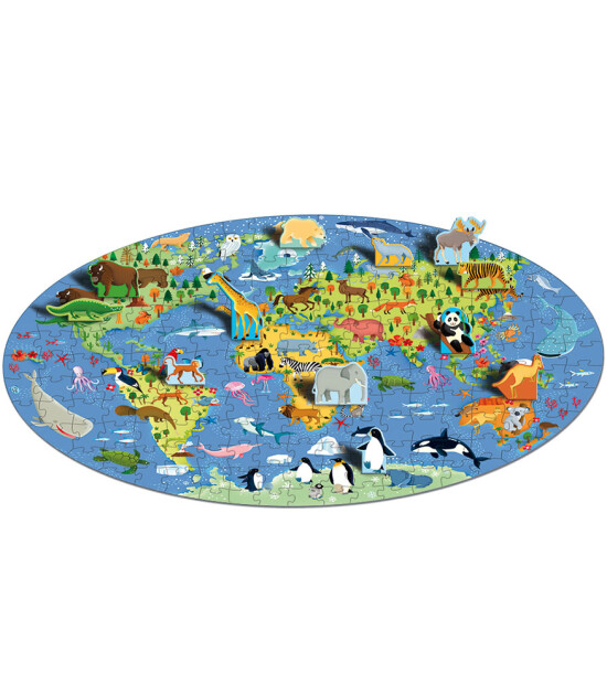 Sassi Junior Puzzle // World of Animals (200 Parça + 12 Karakter)