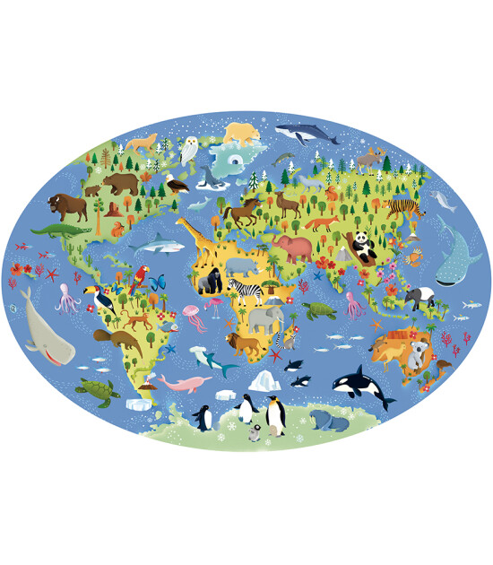 Sassi Junior Puzzle // World of Animals (200 Parça + 12 Karakter)