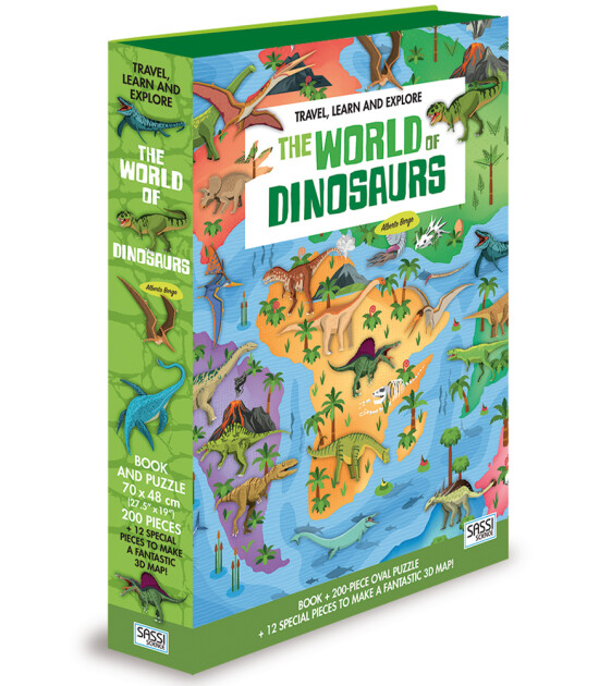 Sassi Junior Puzzle // World of Dinosaurs (200 Parça + 12 Karakter)