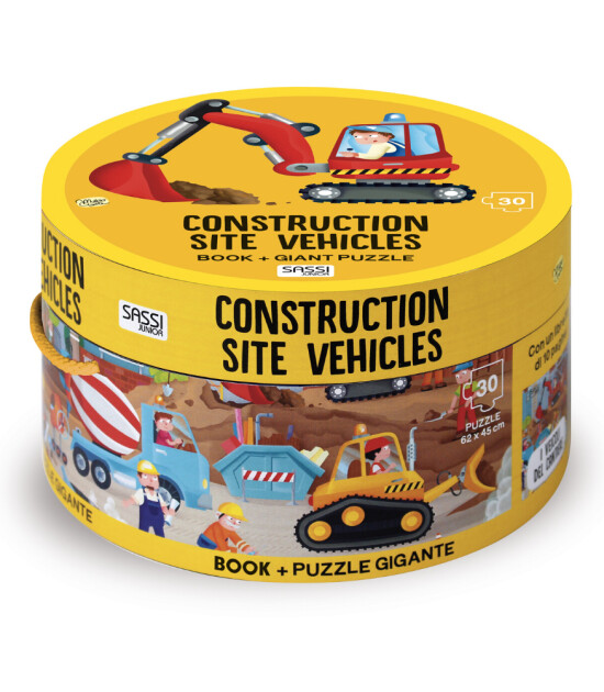 Sassi Junior Puzzle // Construction Site Vehicles (30 Par&ccedil;a)