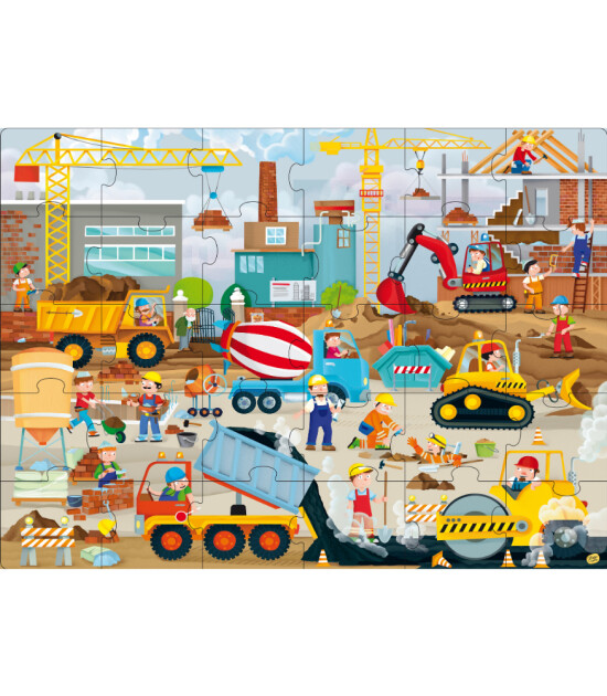 Sassi Junior Puzzle // Construction Site Vehicles (30 Par&ccedil;a)