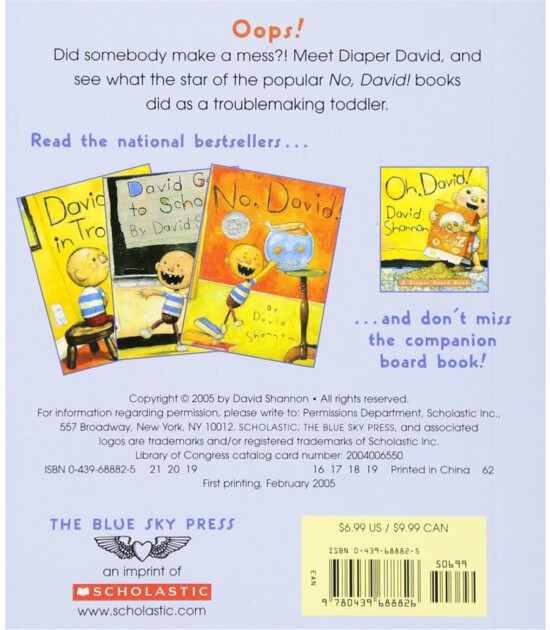 Scholastic Classics Oops! A Diaper David Book