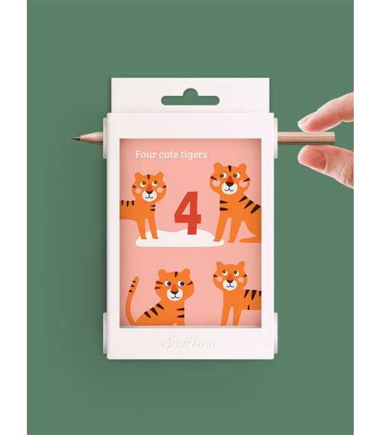 Scrollino Çevirmeli Aktivite Kitapçık // 123 Zoo
