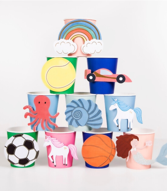 Sea Salt Cinnamon Parti Bardak (8 Adet) // Tenis - Yeşil