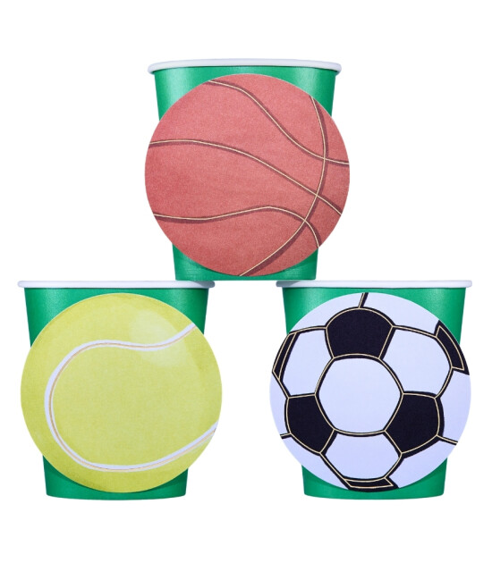 Sea Salt Cinnamon Parti Bardak (8 Adet) // Spor Topları - Yeşil