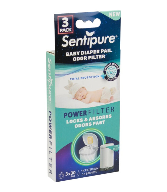 Sentipure Bebek Bezi Kokusu Giderici Filtre (3 Adet)
