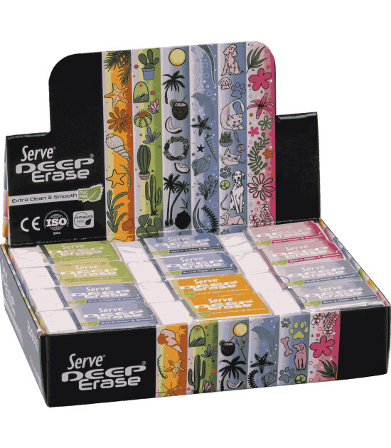 Serve Deep Beyaz Silgi Doğa Desenli (24 Adet)