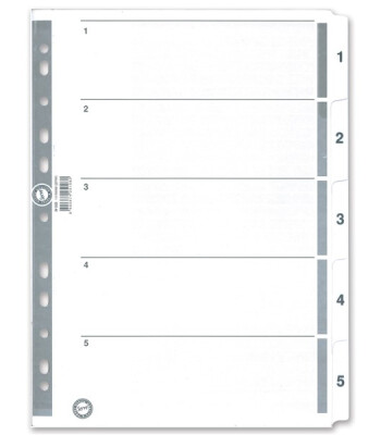 Serve Karton Ayraç A4 // 1-5 Numara