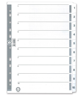 Serve Karton Ayraç A4 // 1-10 Numara