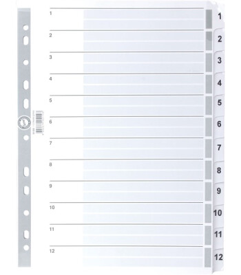 Serve Karton Ayraç A4 // 1-12 Numara