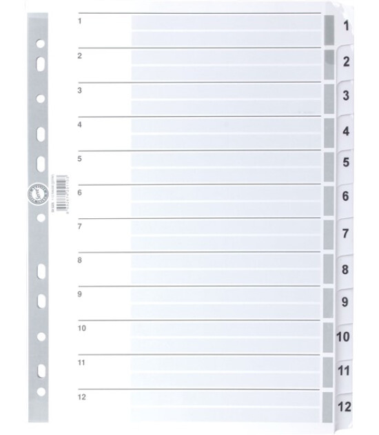 Serve Karton Ayra&ccedil; A4 // 1-12 Numara