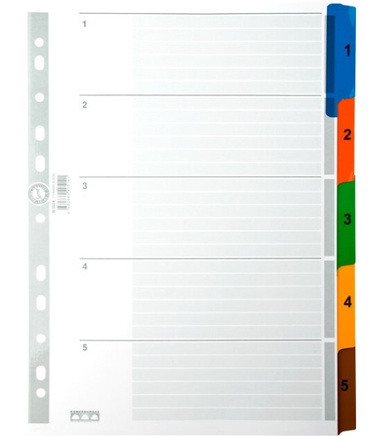 Serve Karton Ayra&ccedil; Klasik A4 // 1-5 Numara