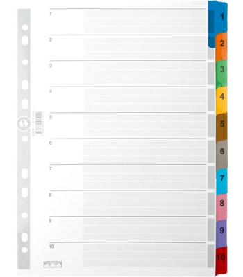 Serve Karton Ayraç Klasik A4 // 1-10 Numara