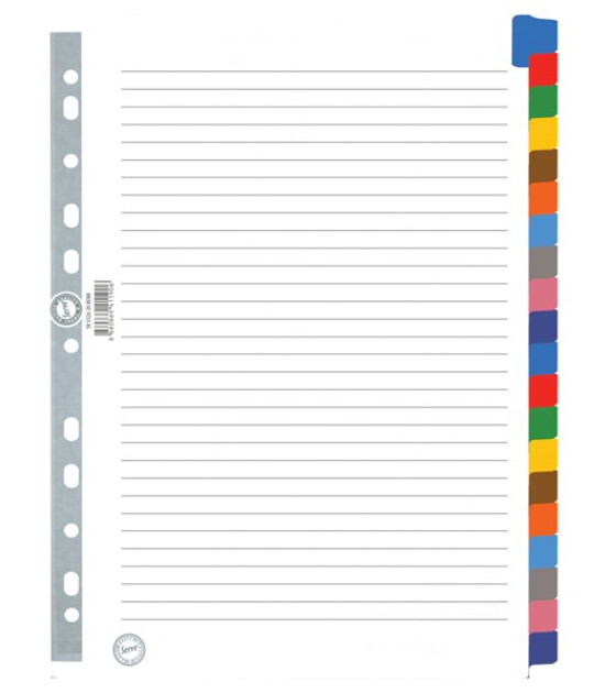 Serve Karton Ayra&ccedil; Klasik A4 // 20 Renkli