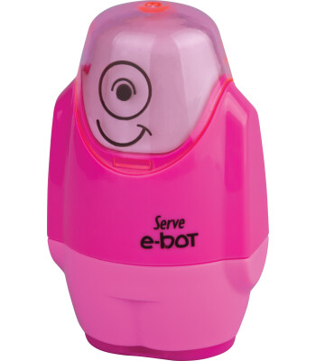 Serve E-Bot Silgili Kalemtıraş // Metalik Pembe