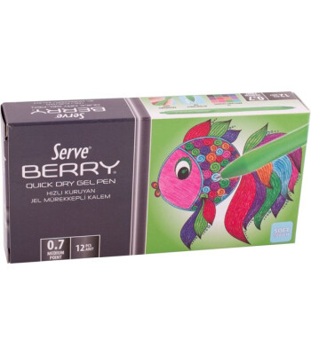 Serve Berry Jel Kalem (0.7 mm) // Açık Yeşil