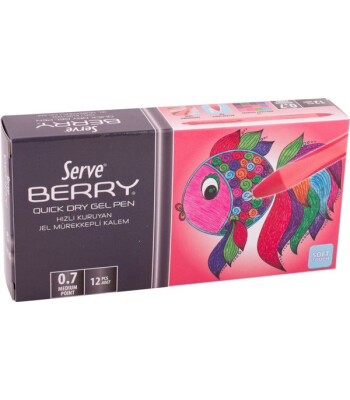 Serve Berry Jel Kalem (0.7 mm) // Kırmızı