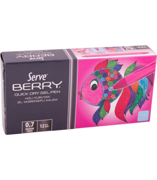 Serve Berry Jel Kalem (0.7 mm) // Pembe