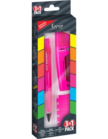 Serve Deep Kalem Seti (0.7 mm) // Pembe